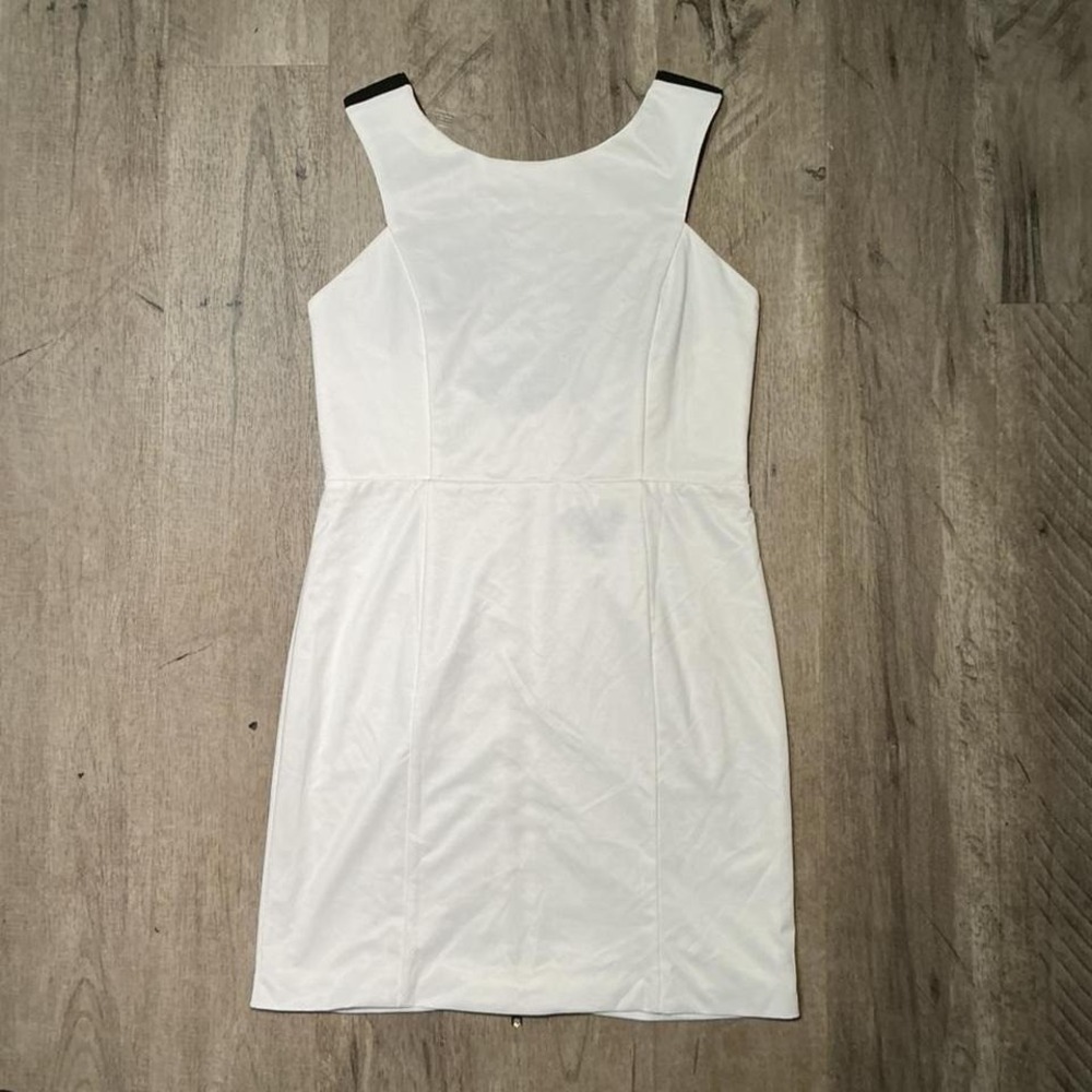 White Sleeveless Mini Dress Suspender Strap Size M Going Out